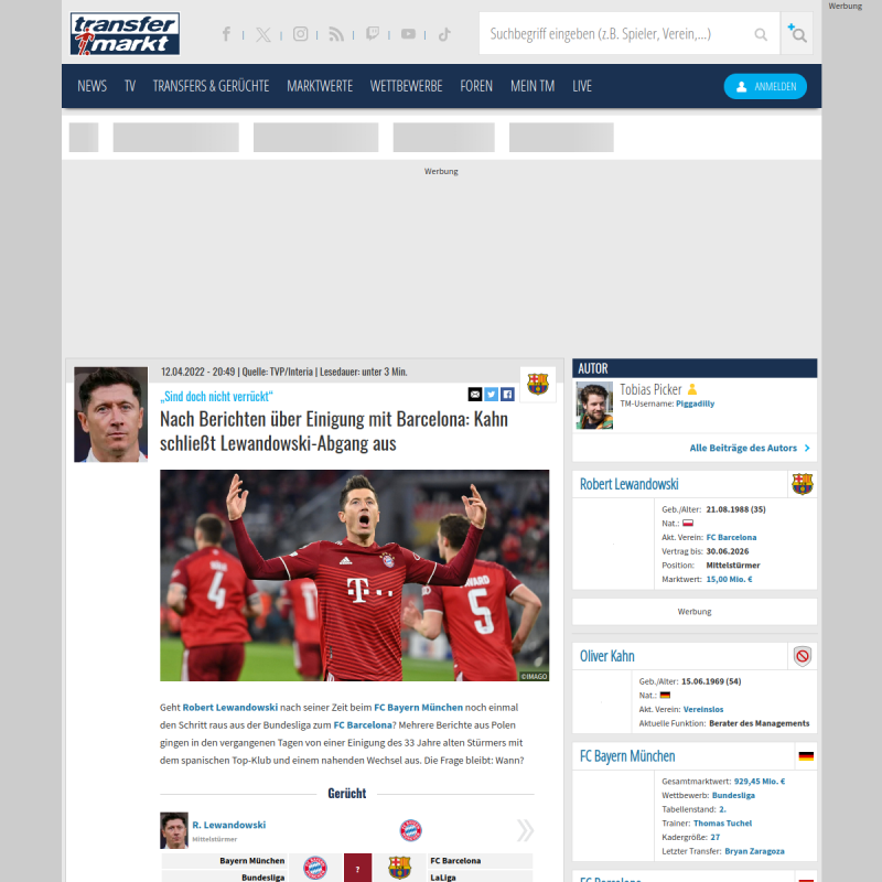 Enttäuscht vom FC Bayern? Robert Lewandowski soll mit FC Barcelona einig sein