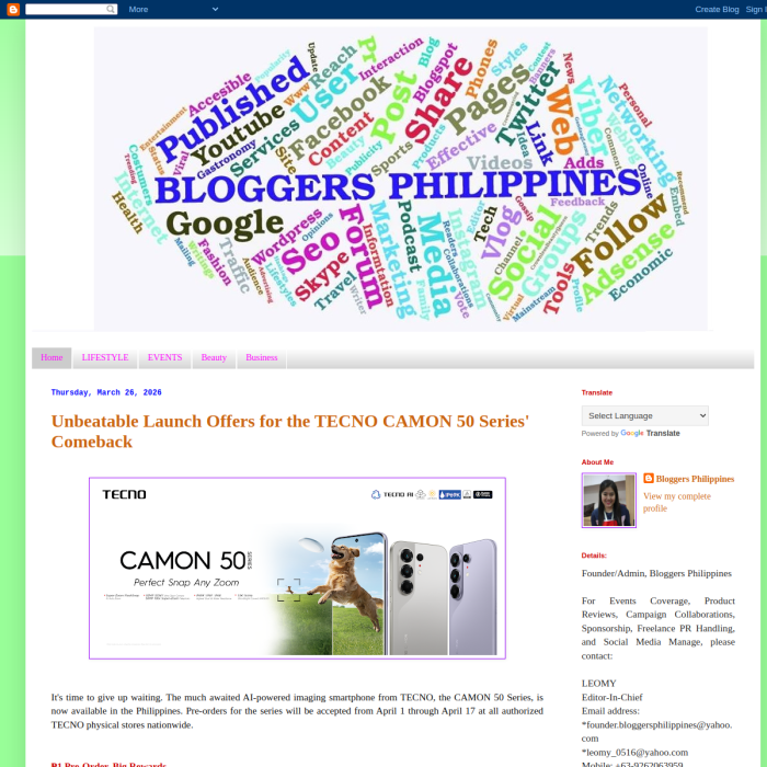 Bloggers Philippines - Online Magazine, Blogs, News, and Events!
