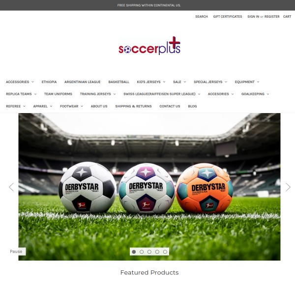 Website screenshot for Soccer Plus Pasadena
