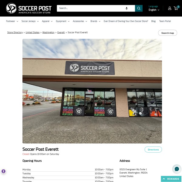 Website screenshot for Soccer Post Everett