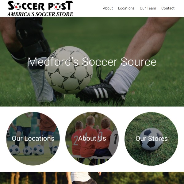 Website screenshot for Soccer Post Medford