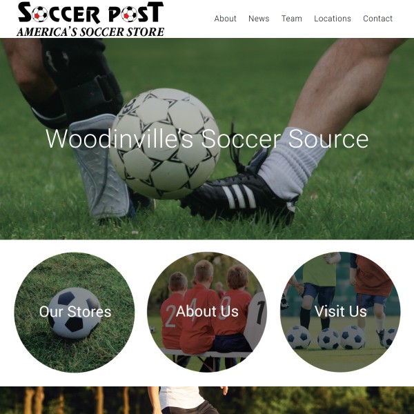 Website screenshot for Soccer Post Woodinville