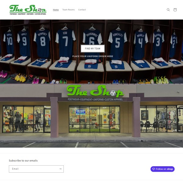Website screenshot for The Shop Tucson