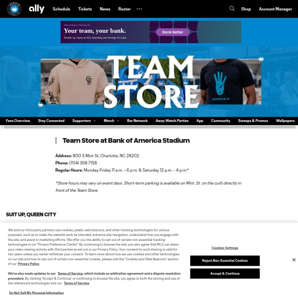 Charlotte FC Team Store Soccer Store in Charlotte, NC Soccer Retailers