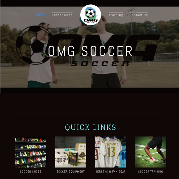 Website screenshot for OMG Soccer St. Louis