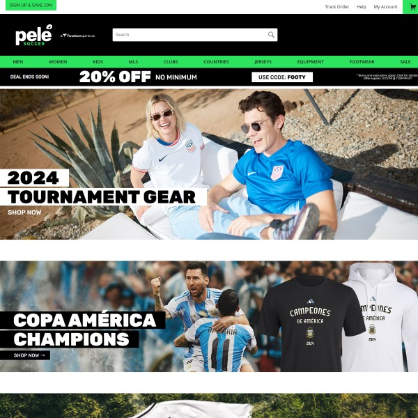 Website screenshot for Pelé Soccer New York Times Square