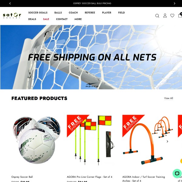 Website screenshot for Sator Soccer Gardena