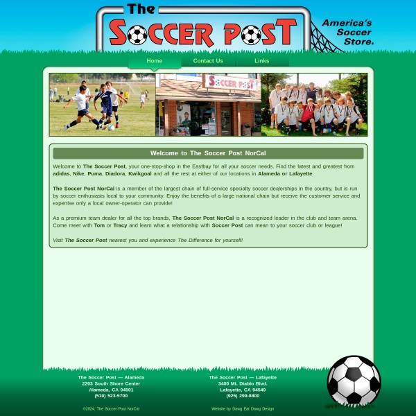 Website screenshot for Soccer Post Lafayette