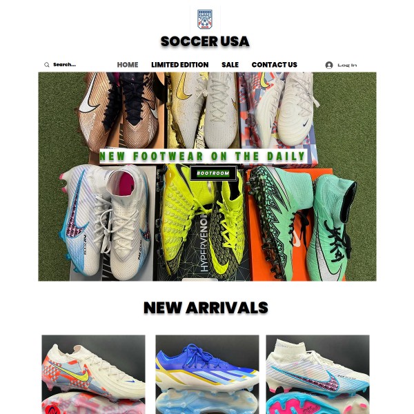 Website screenshot for Soccer USA South Oklahoma City