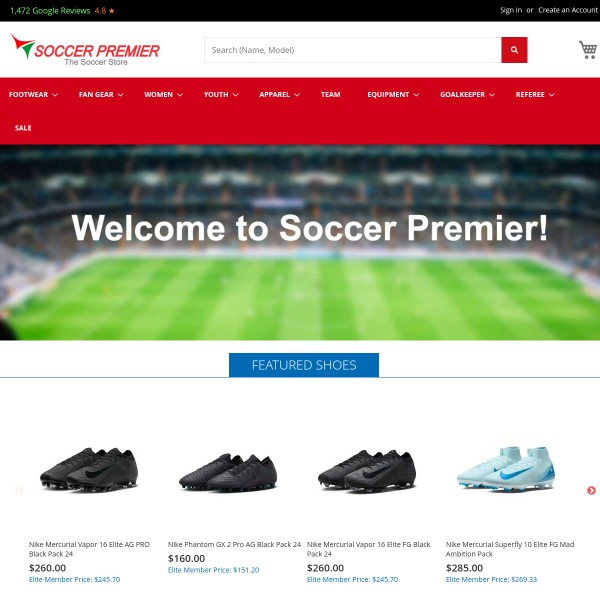 premier soccer shop