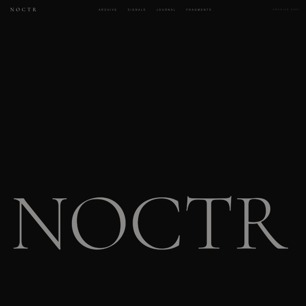 Screenshot of noctr.art