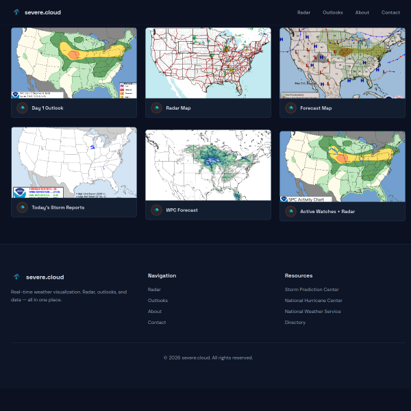 Screenshot of severe.cloud