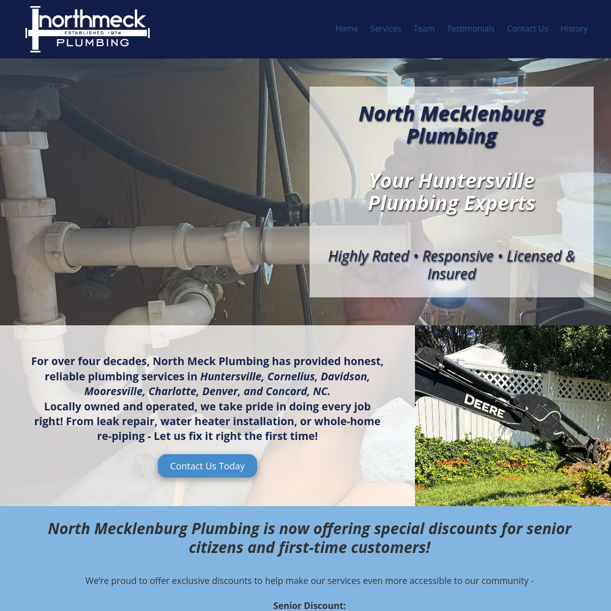 Screenshot of https://northmeckplumbing.com