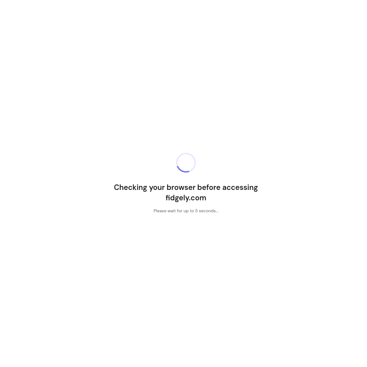 Homepagescreenshot van Fidgely