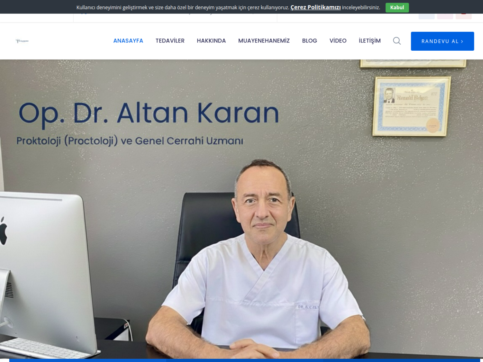 Op. Dr. Altan Karan web sitesi ön izlemesi