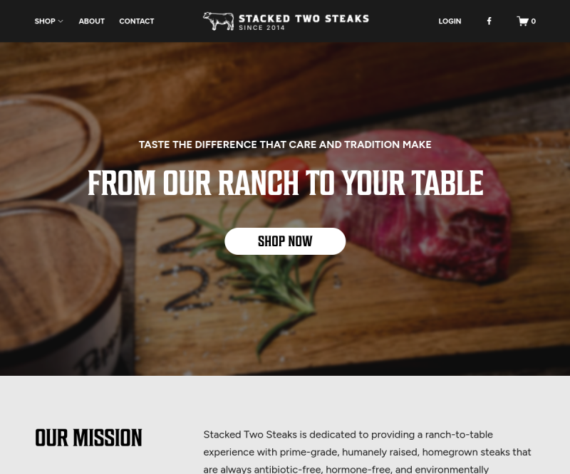 Stacked Two Steaks