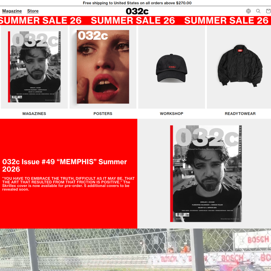 032c.com homepage screenshot