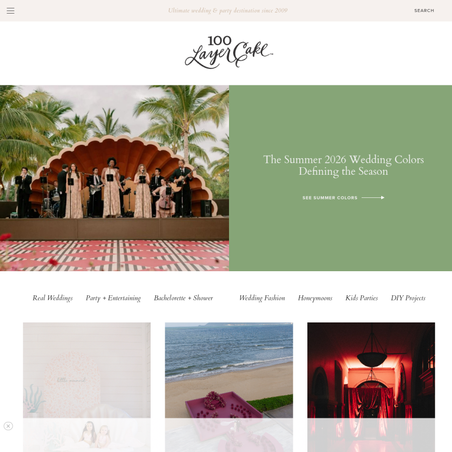100layercake.com homepage screenshot