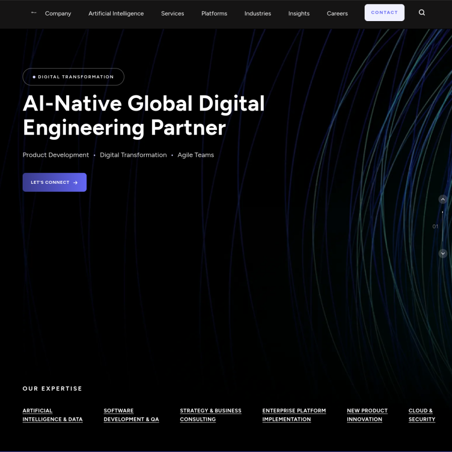 10pearls.com homepage screenshot