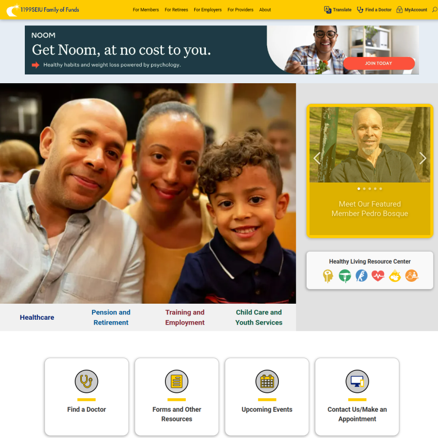 1199seiubenefits.org homepage screenshot