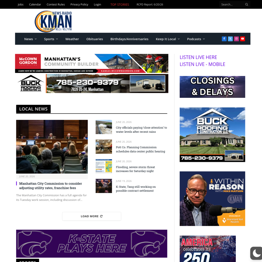 1350kman.com homepage screenshot