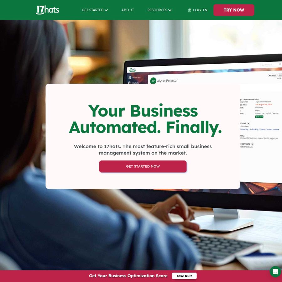 17hats.com homepage screenshot