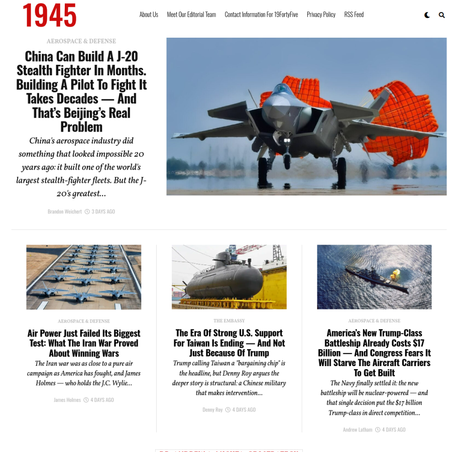 19fortyfive.com homepage screenshot