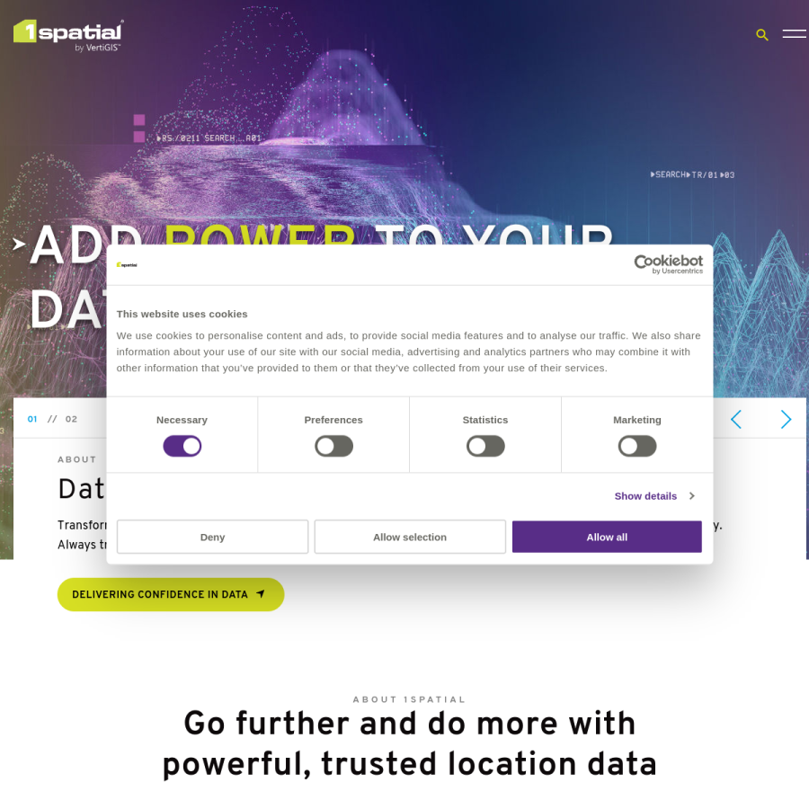 1spatial.com homepage screenshot