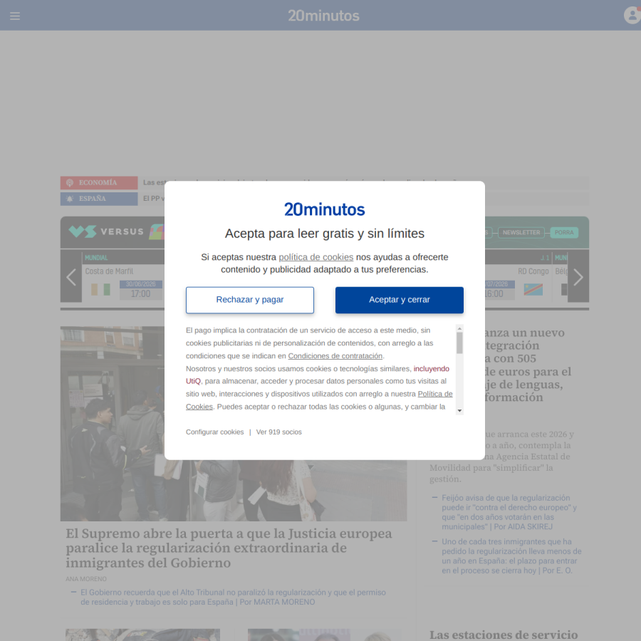 20minutos.es homepage screenshot