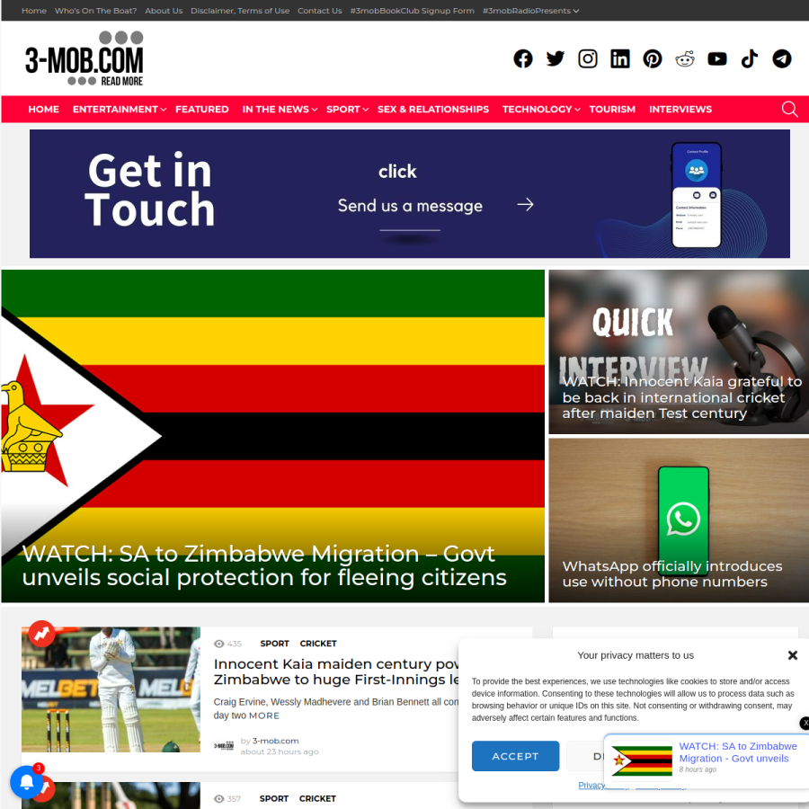 3-mob.com homepage screenshot