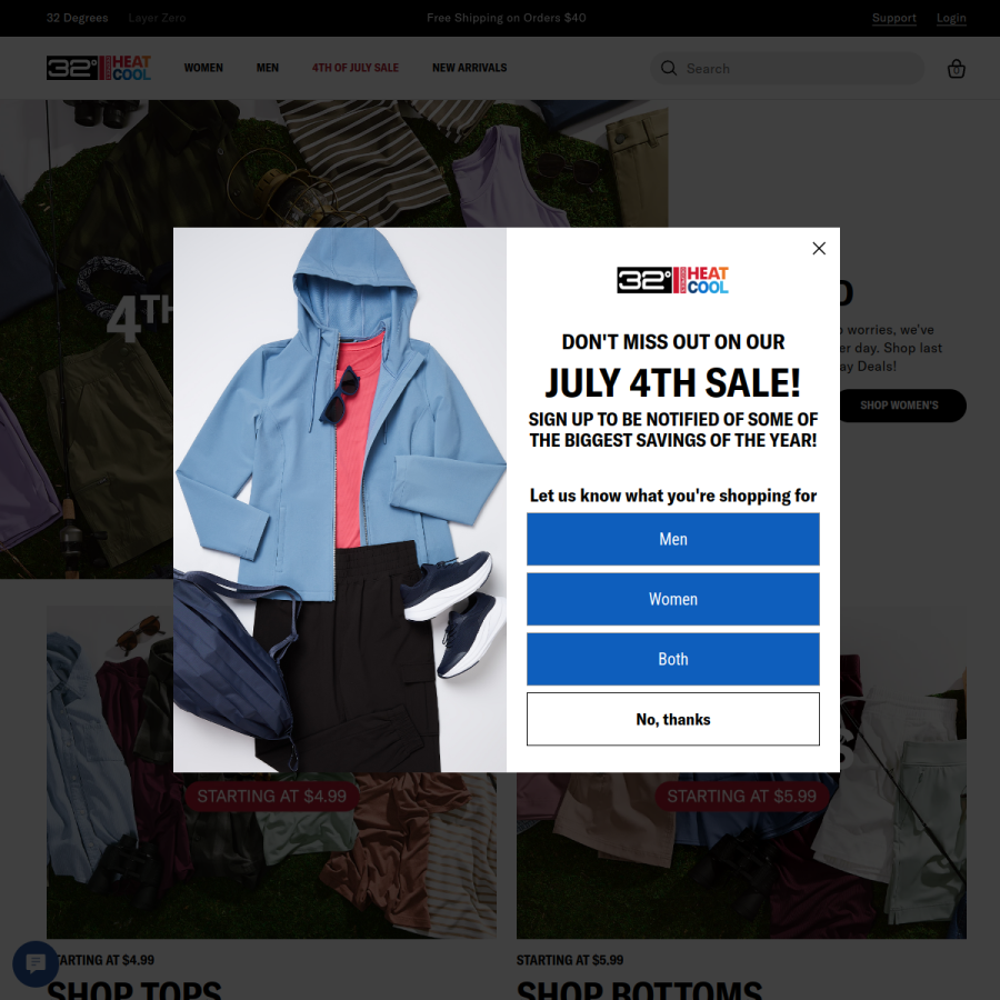 32degrees.com homepage screenshot