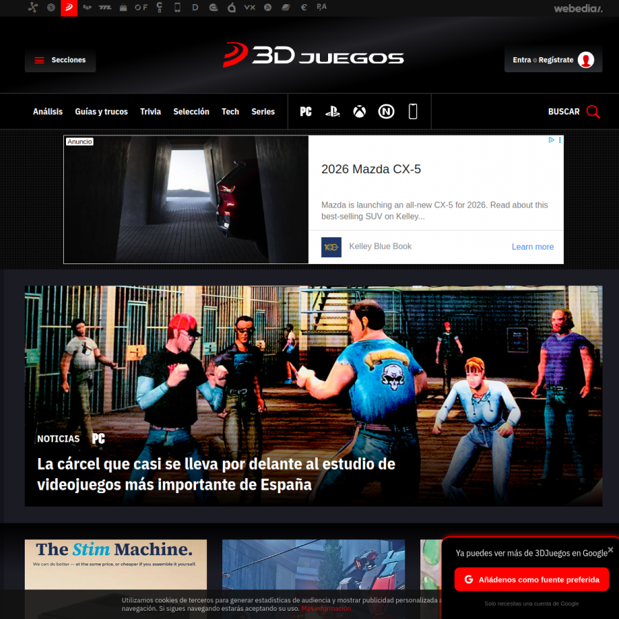 3djuegos.com homepage screenshot