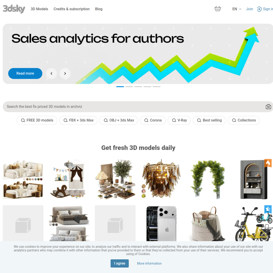3dsky.org homepage screenshot
