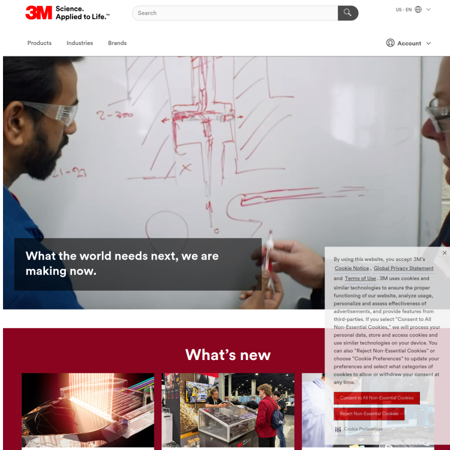 3m.com homepage screenshot
