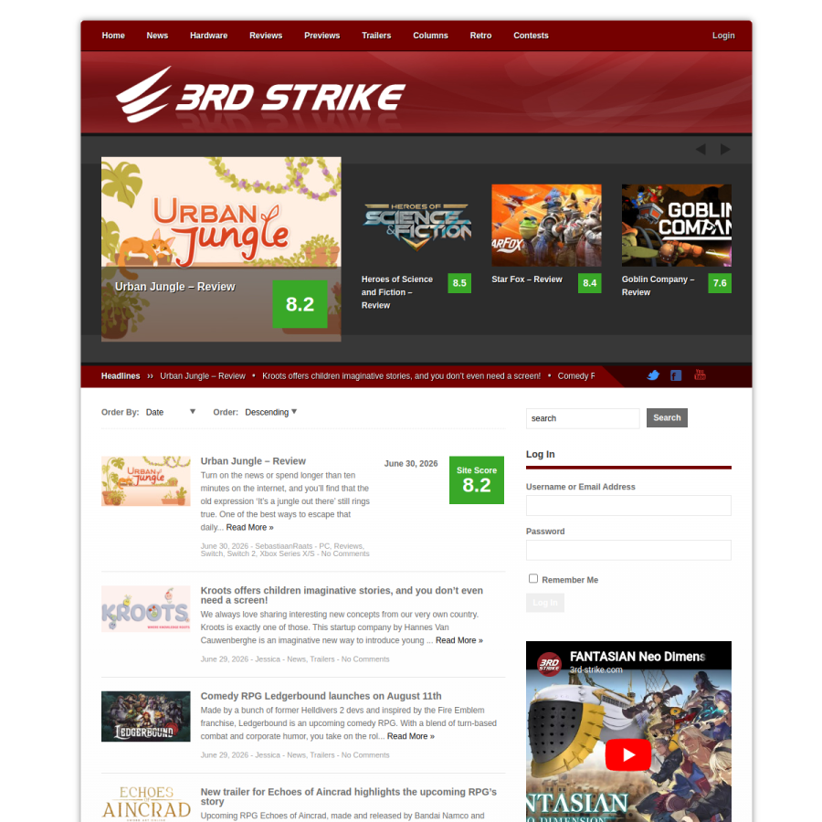 3rd-strike.com homepage screenshot