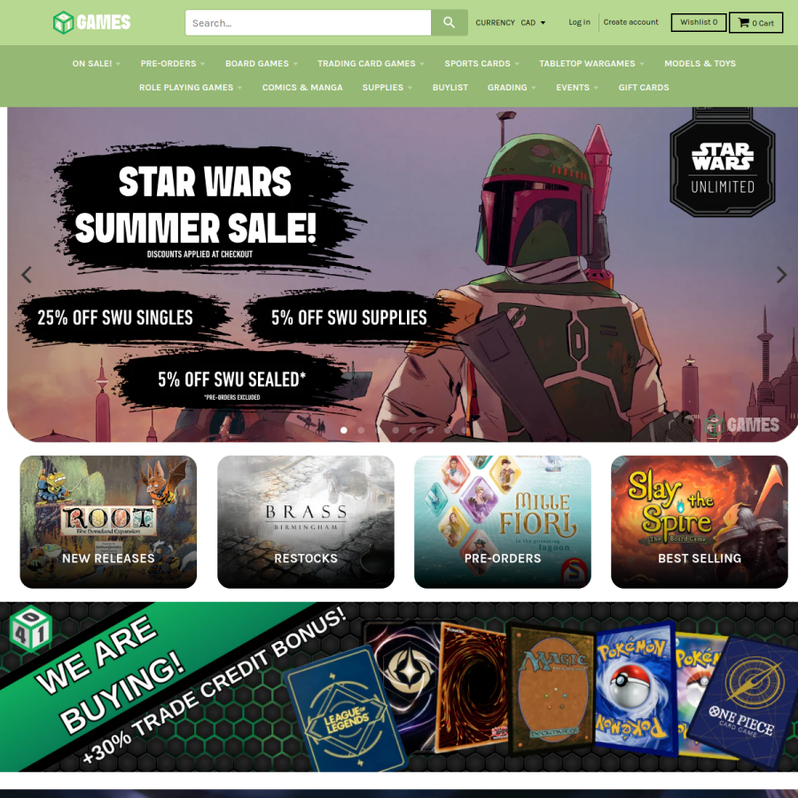 401games.ca homepage screenshot
