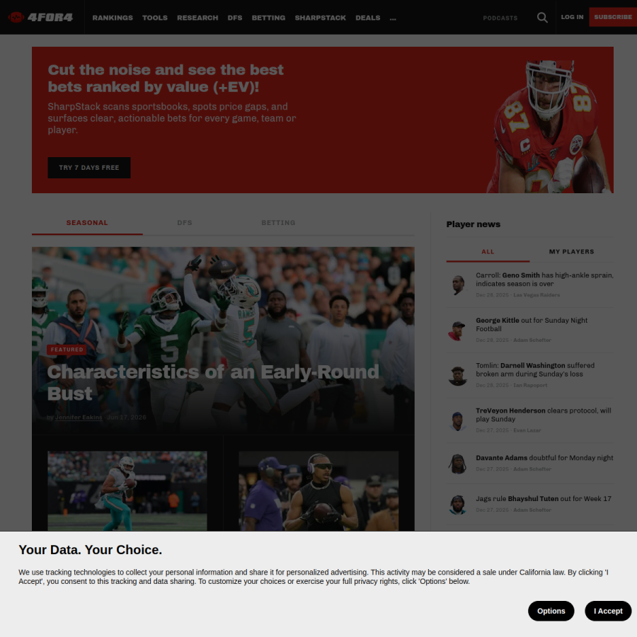 4for4.com homepage screenshot