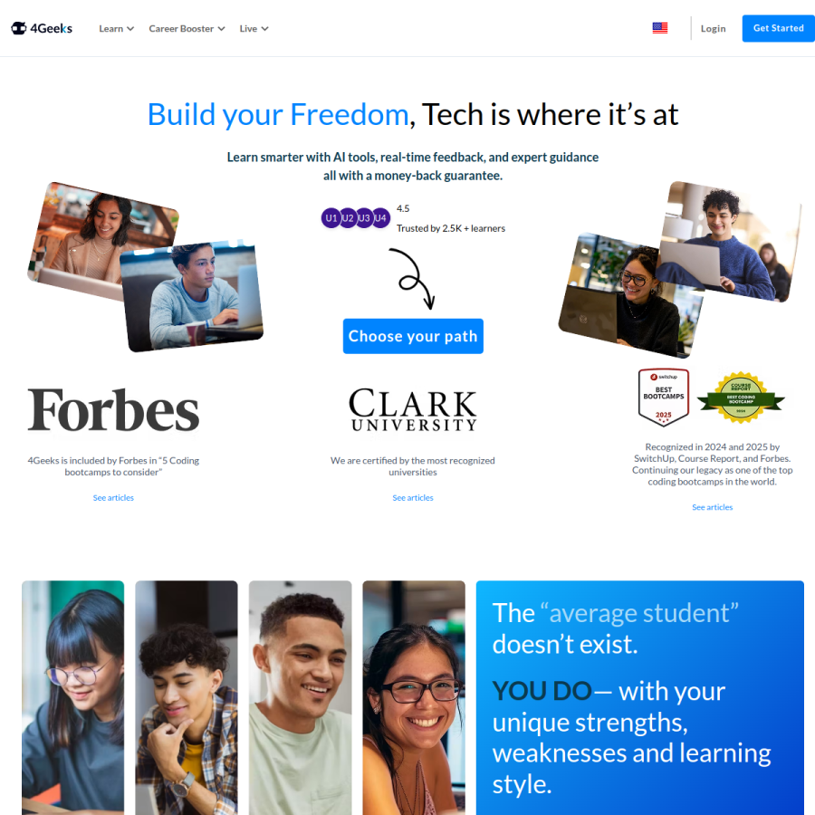 4geeks.com homepage screenshot