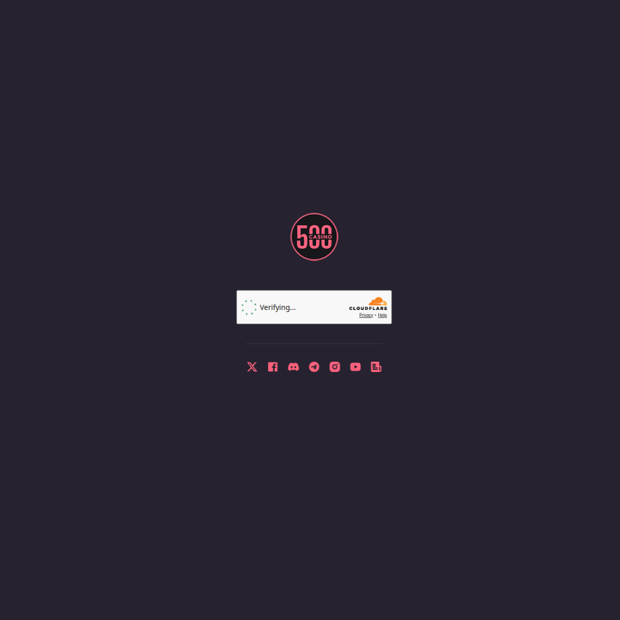500.casino homepage screenshot