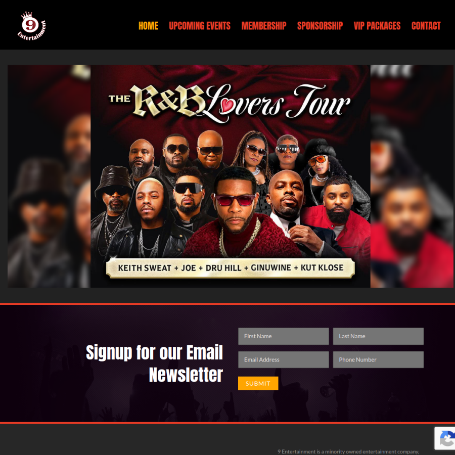 9-ent.com homepage screenshot