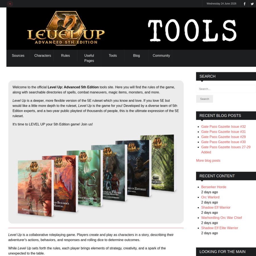 a5e.tools homepage screenshot