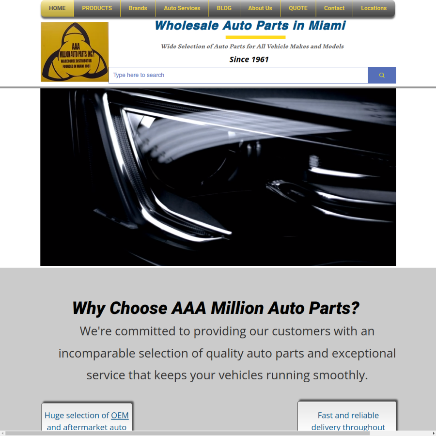 aaamillion.com homepage screenshot