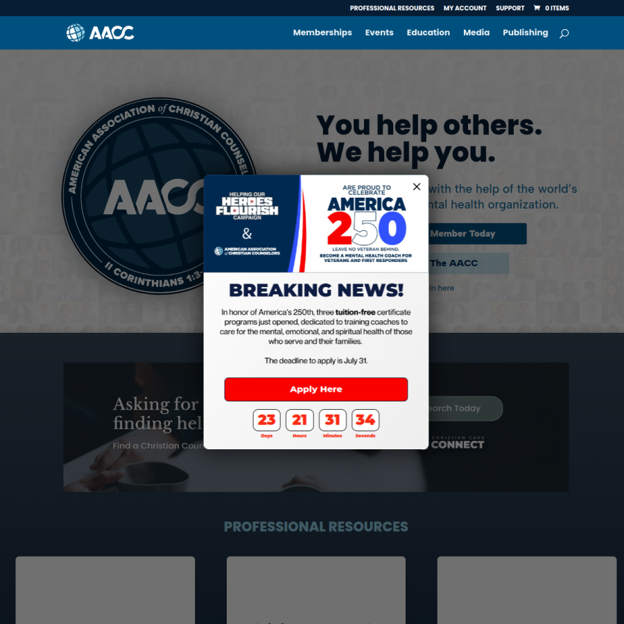 aacc.net homepage screenshot