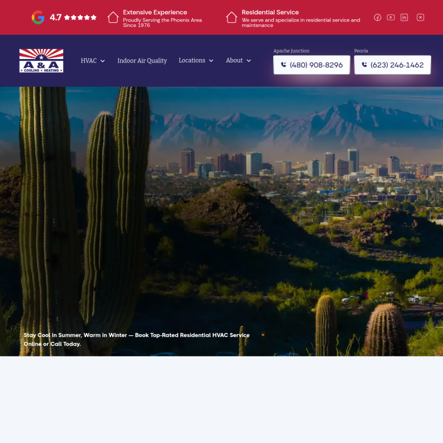 aacoolingaz.com homepage screenshot