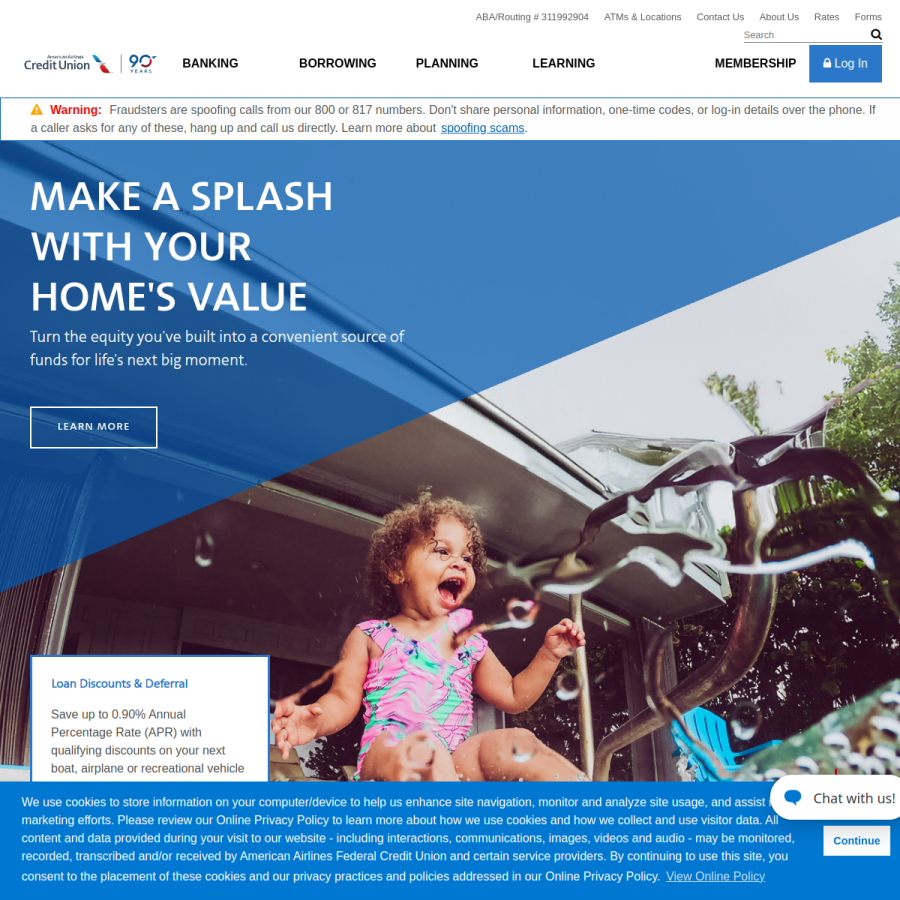 aacreditunion.org homepage screenshot