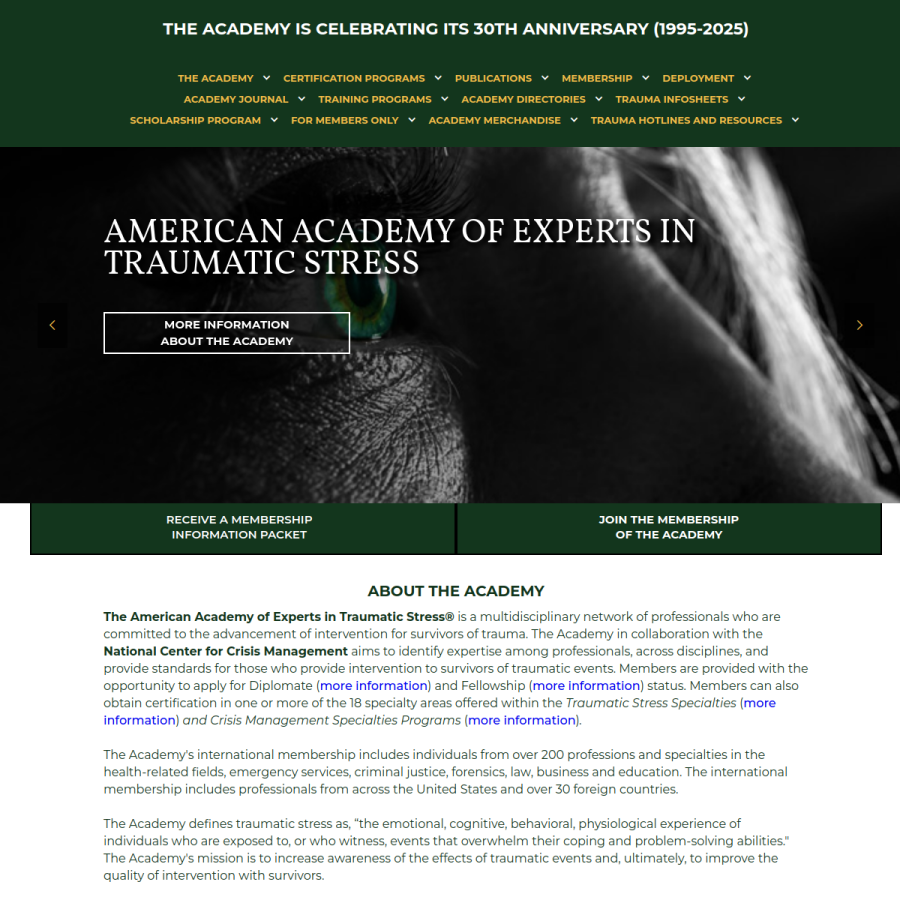 aaets.org homepage screenshot