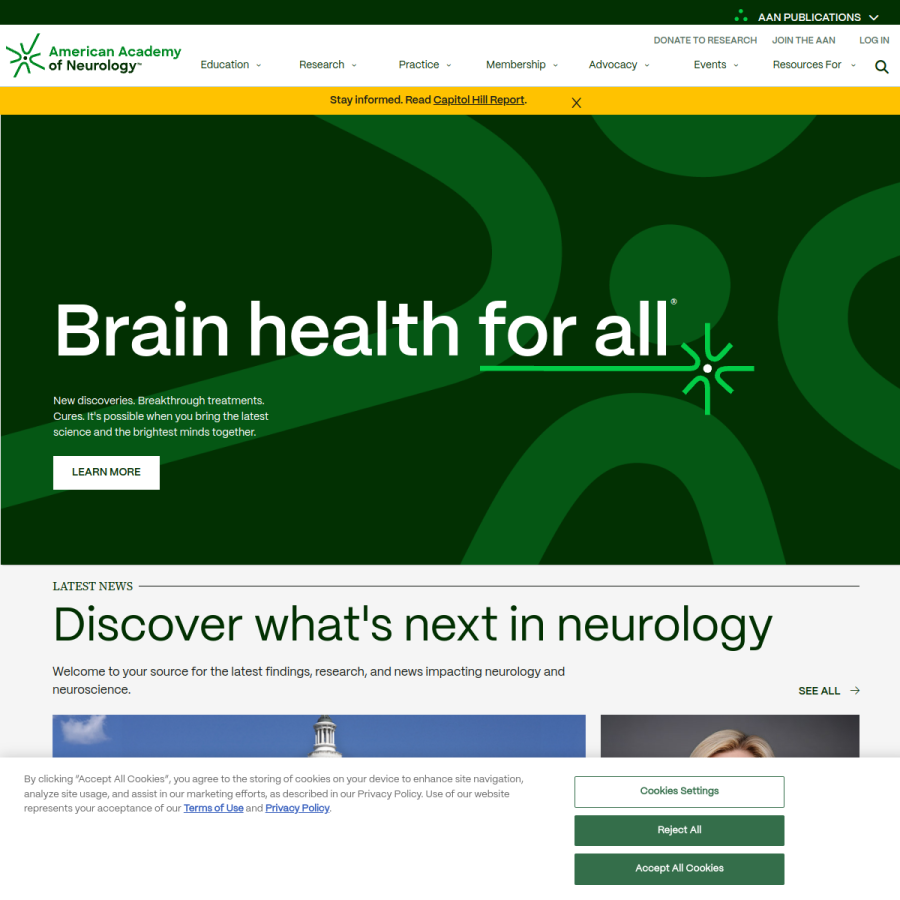 aan.com homepage screenshot