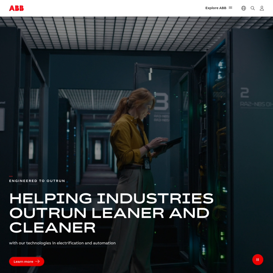 abb.com homepage screenshot