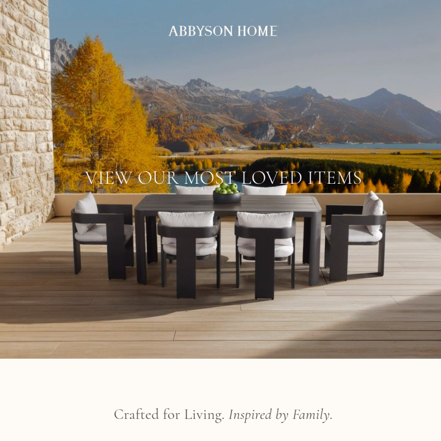 abbyson.com homepage screenshot