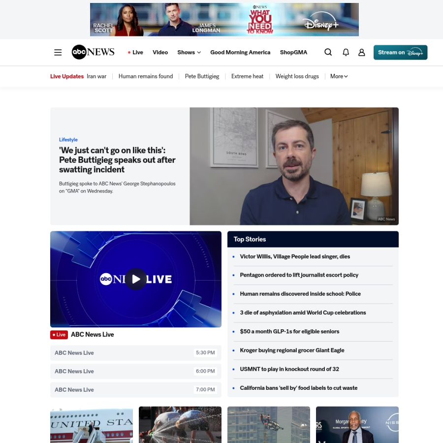 abcnews.com homepage screenshot